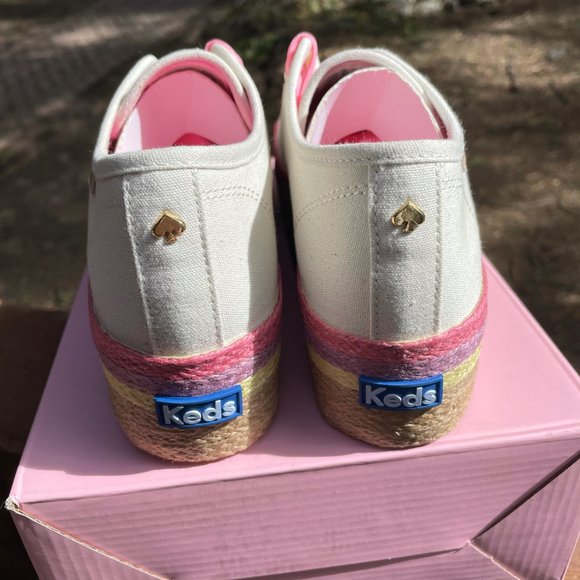 Keds Kate Spade Triple Up Neon Raffia Sneaker - Picture 5 of 7